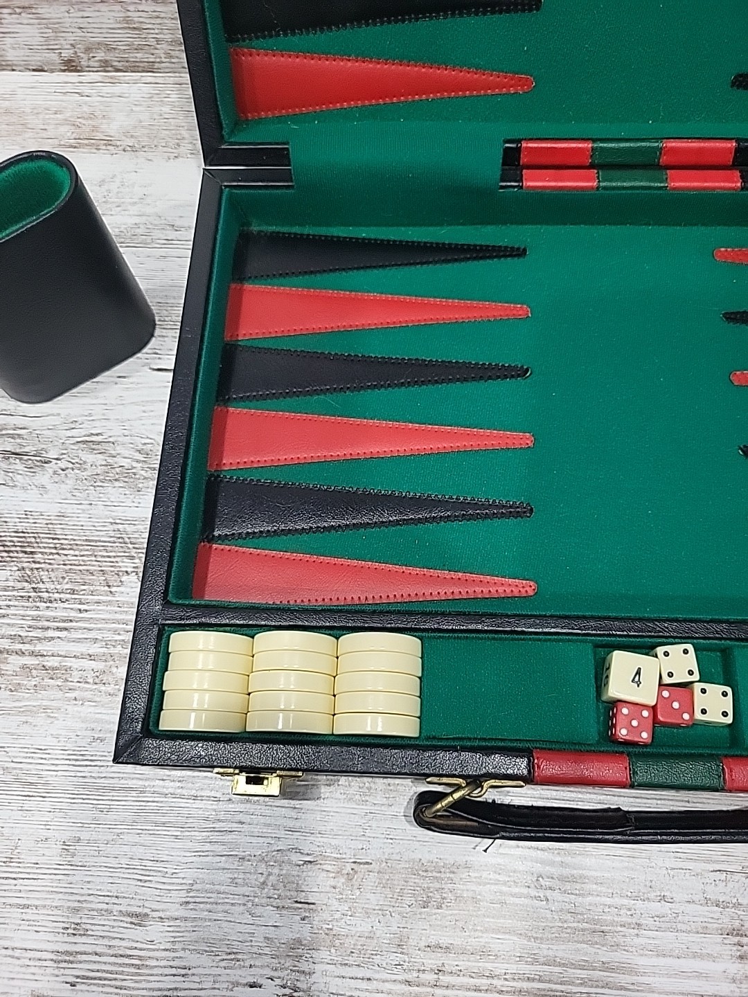 Vintage Reiss Backgammon Board Game Briefcase Set