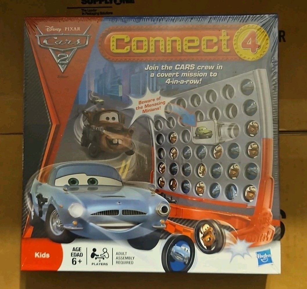 Hasbro Disney Pixar Cars 2 Connect 4 Game (sealed) BRAND NEW RARE