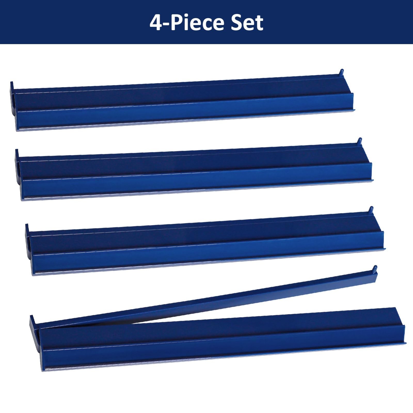 4 PCS Dark Blue Mahjong Racks with Pushers for 166 American Tiles – All-in-One C