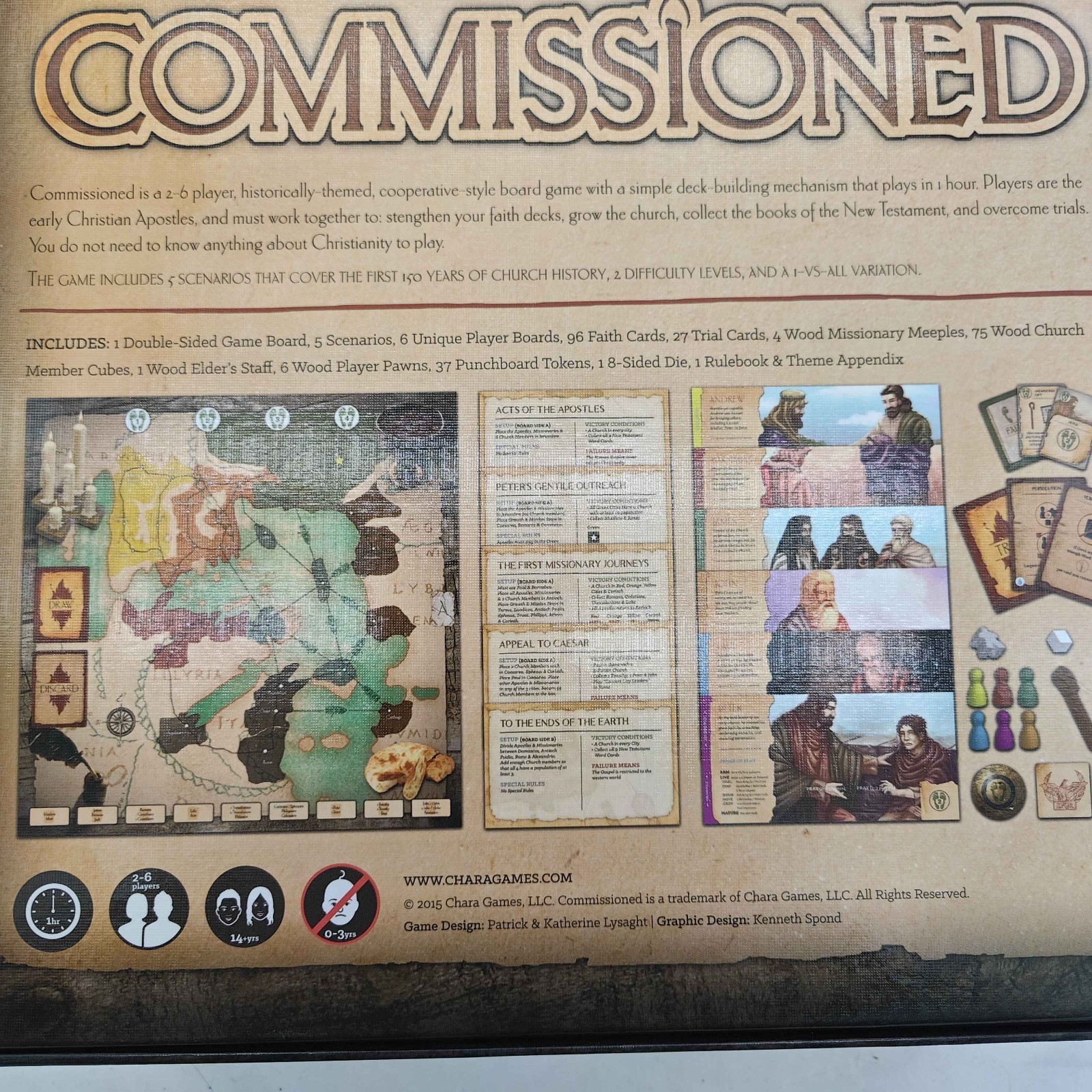 Chara Games – Commissioned Board Game (2016) – COMPLETE! EXCELLENT!