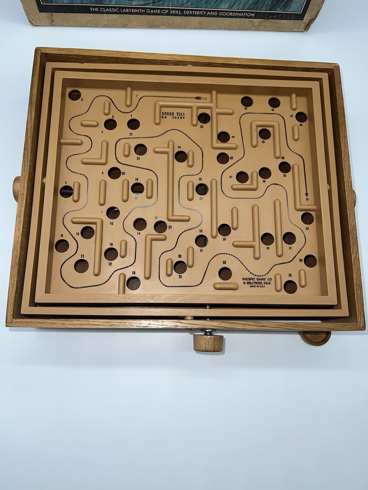 Vintage 60’s Tilt Vintage Space Maze Marble Game Original Box Labyrinth