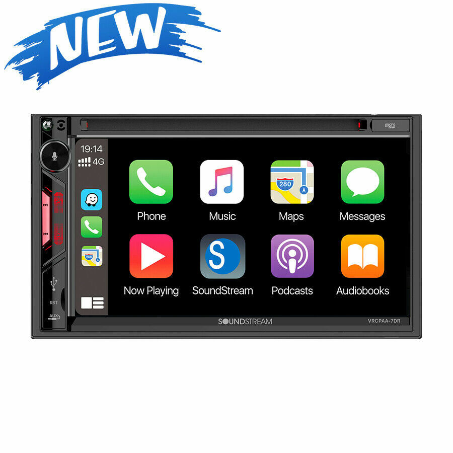 SOUNDSTREAM CAR STEREO 6.8 DIGITAL MEDIA USB APPLE CARPLAY AND ANDROID AUTO