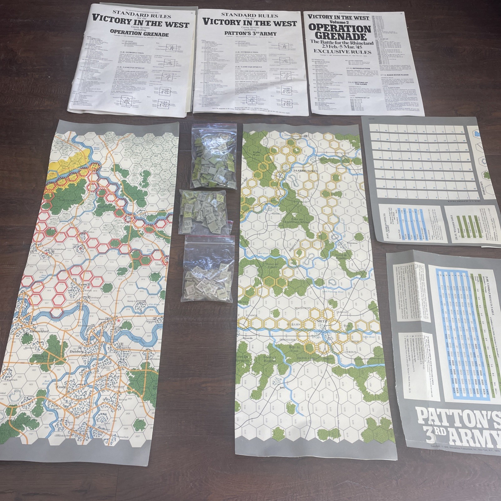 SPI War Game 1979 VICTORY IN THE WEST OPERATION GRENADE vol 1& 2 no box