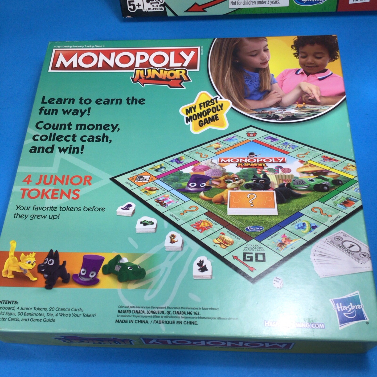 Hasbro Monopoly Junior Board Game Ages 5 and up, 5+, Complete