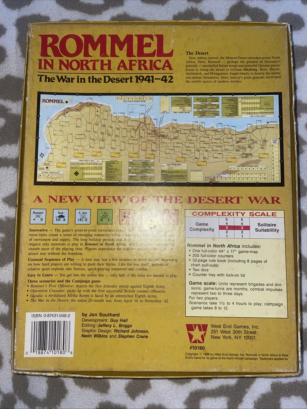 West End Games. 1986. Rommel In North Africa. Punched VGC.