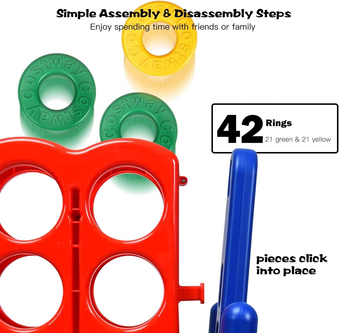 Jumbo 4-to-Score Giant Game Set,4 in A Row for Kids and Adults,3.5FT Game Set