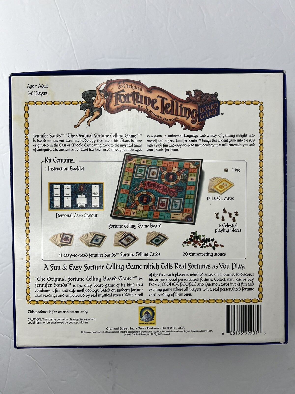 The Original Fortune Telling Board Game Jennifer Sands Love Money Destiny – Used