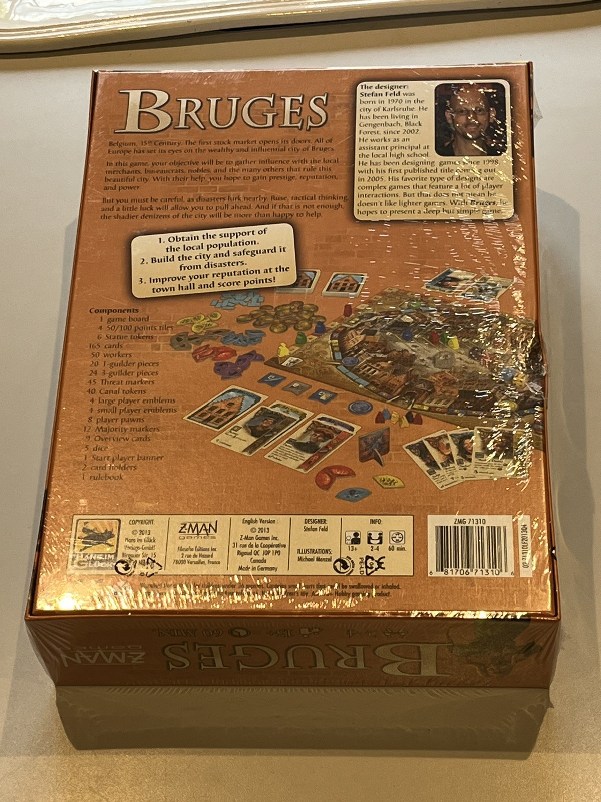 Bruges Board Game Z-Man English Edition BRAND NEW (some box damage) Feld