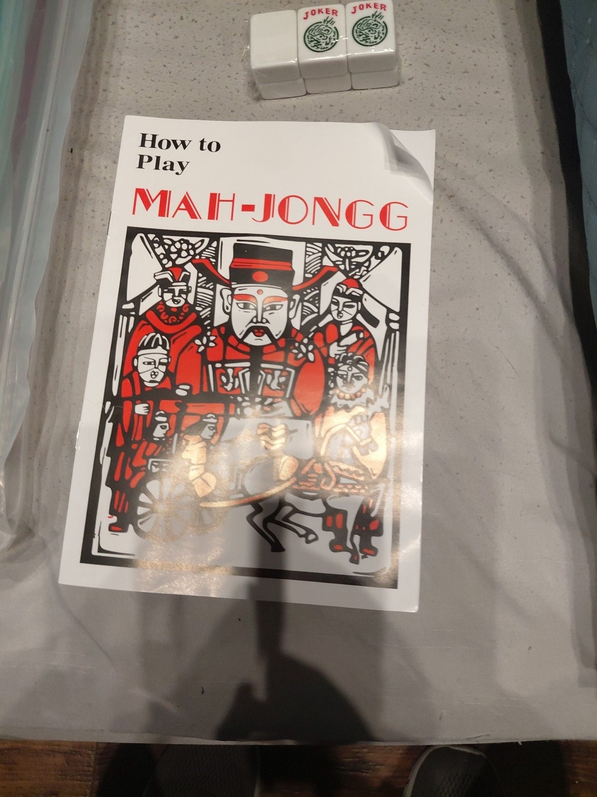 Mose Cafolo American Mahjong Set with Quilted Soft Bag, Tiles, and All-in-One Ra