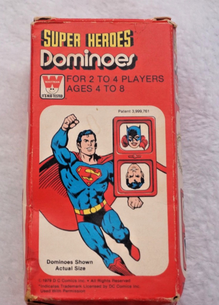 Vintage DC Comics Super Hero Dominoes 1979 Whitman 26 Pieces Included