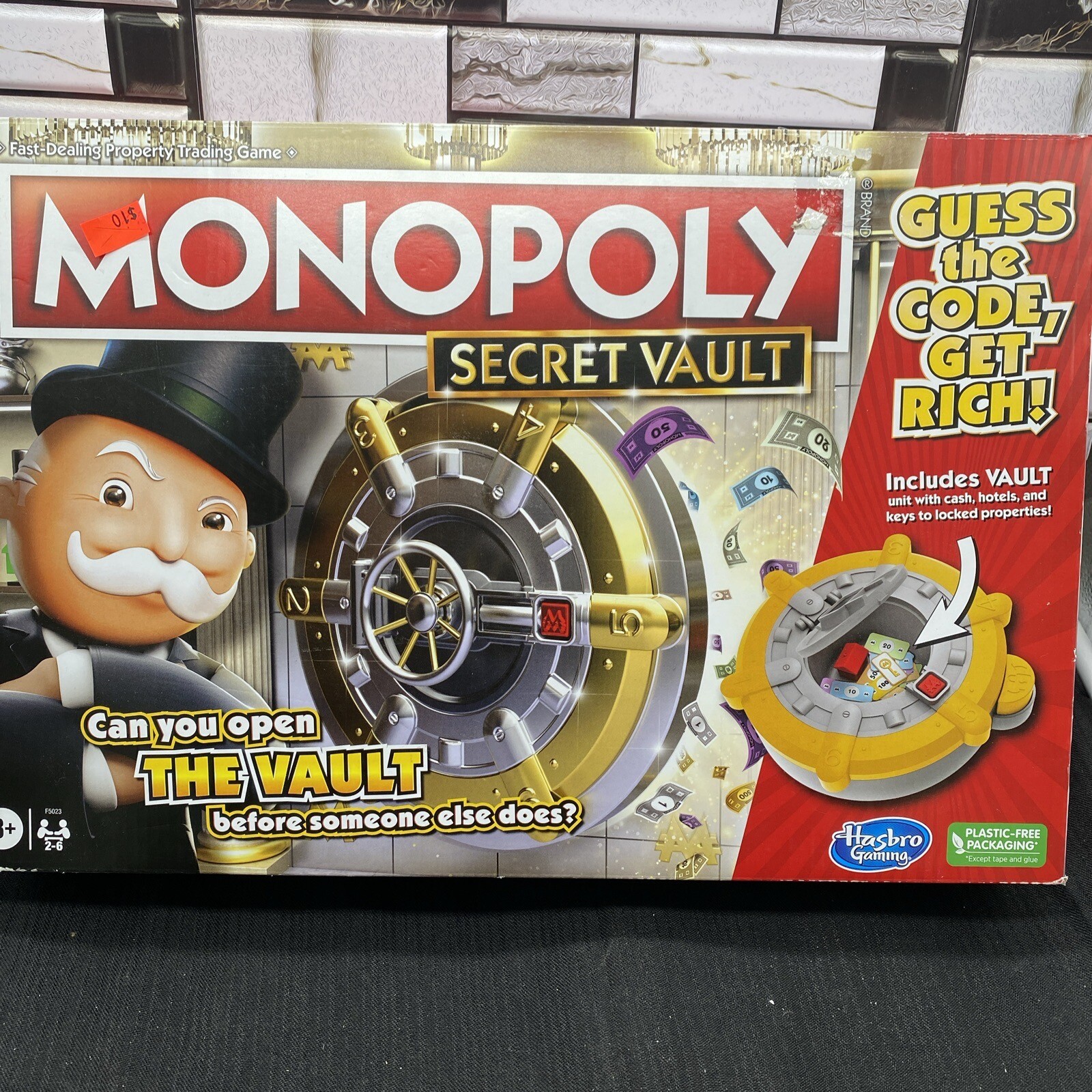 MONOPOLY Secret Vault Board Game for Kids Ages 8 and Up, Family Board Game D1