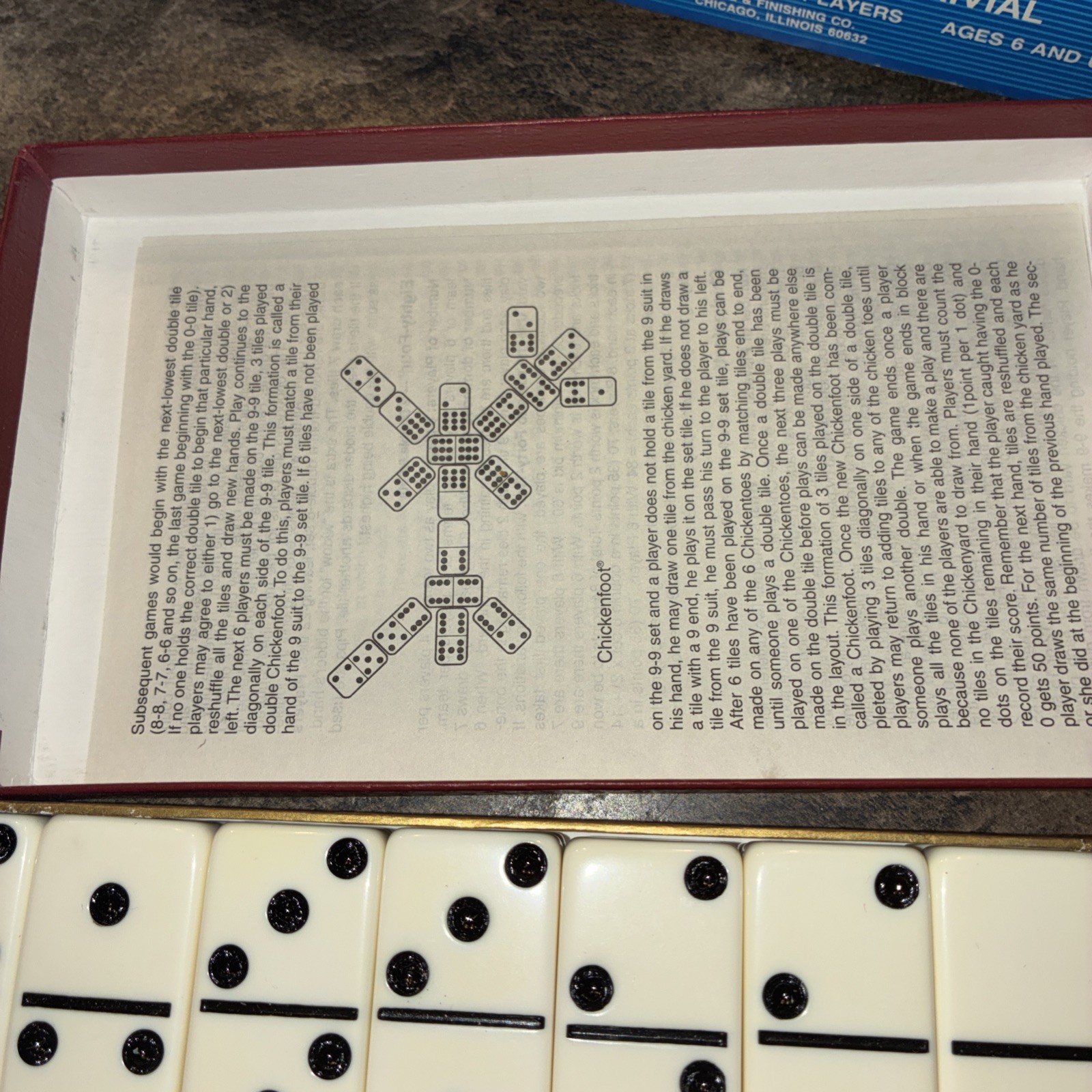 Vintage Puremco Extra Thick Dominoes Complete w/Box USA