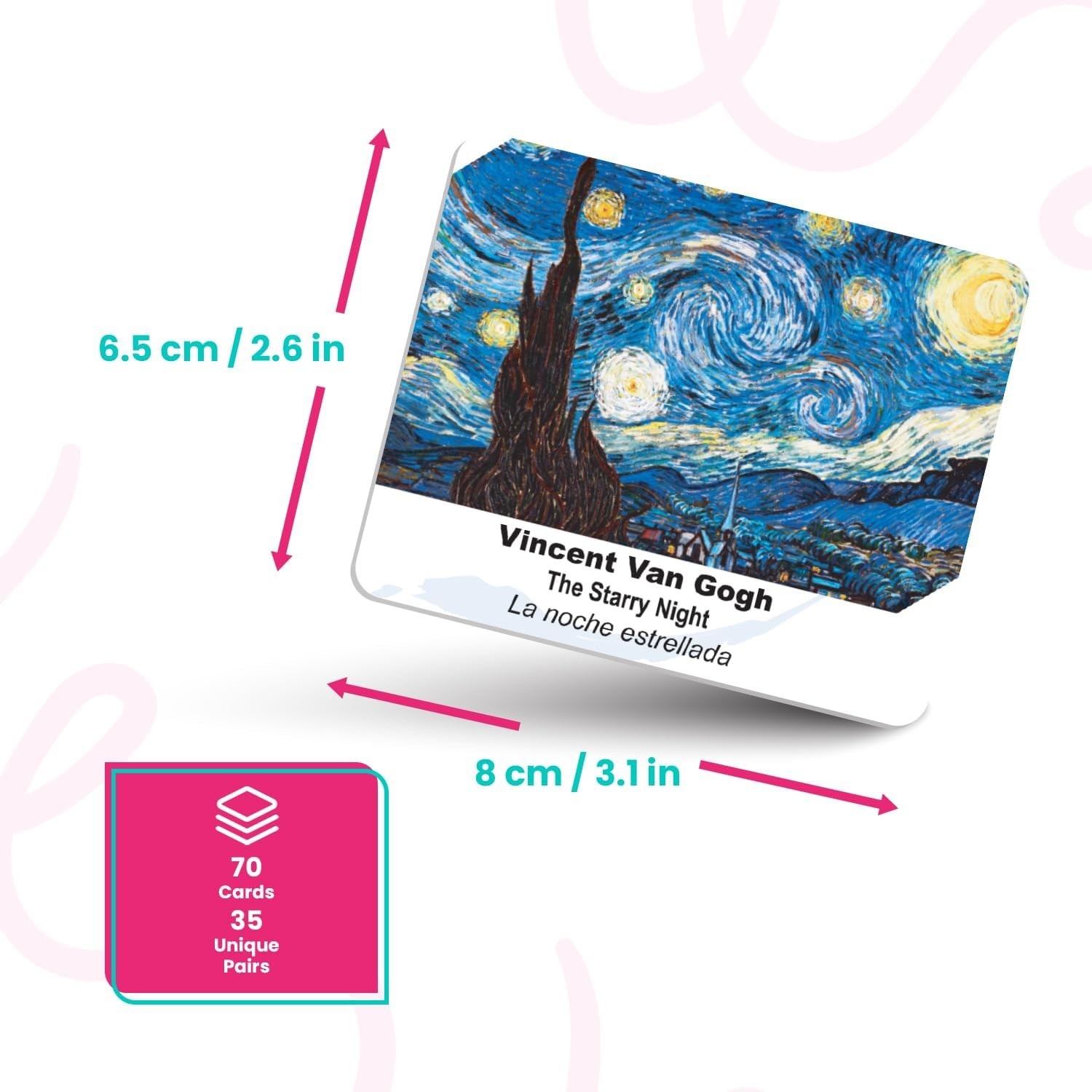 Eco-Friendly Memory Matching Game with 70 Famous Paintings – Play & Learn!