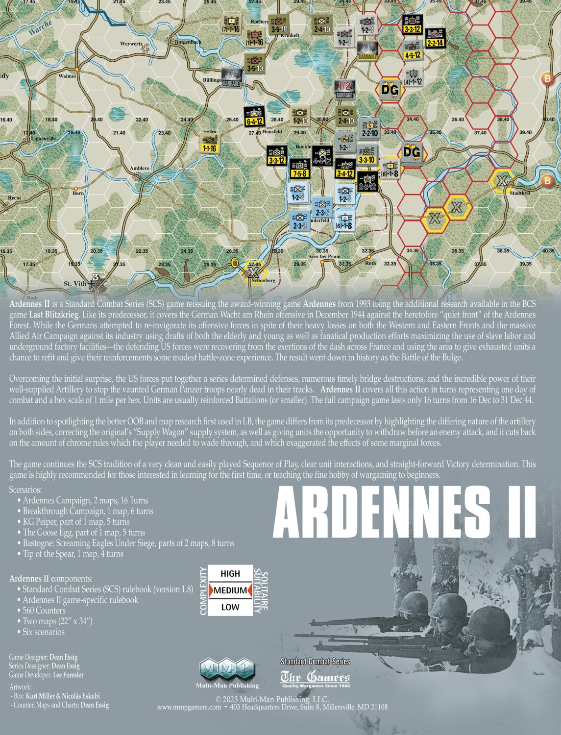 The Gamers Ardennes II MMP Standard Combat Series New In Shrink Wrap Fast Ship