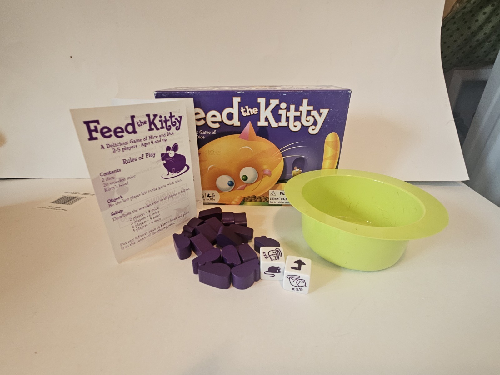 Feed the Kitty – A Delicious Game of Mice and Dice – Gamewright 2006 Preowned
