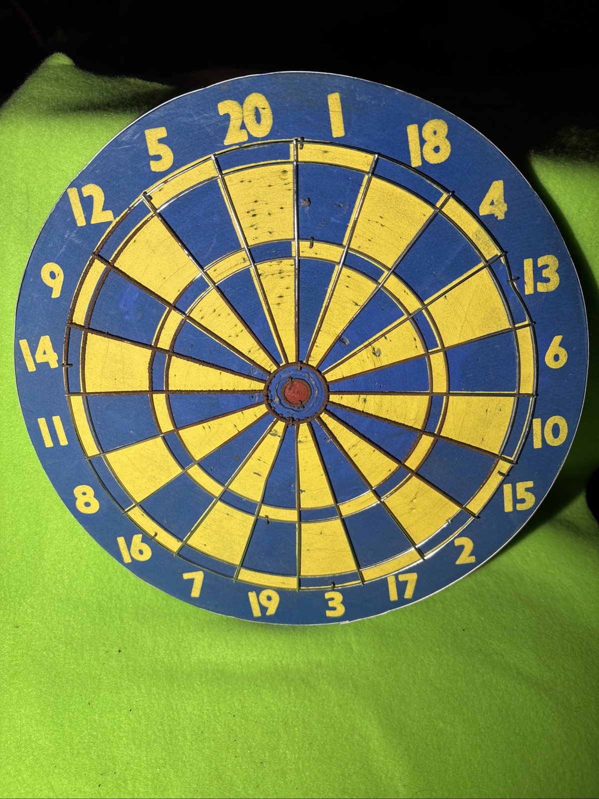 Vintage Double Sided Baseball Dartboard – 1950s 12” Game Room