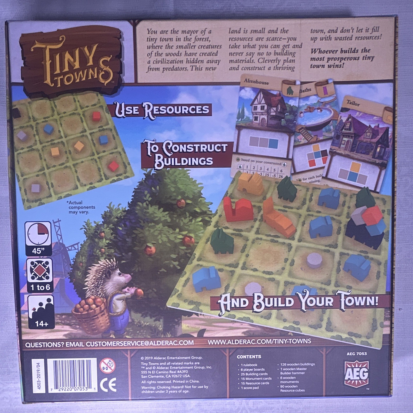 AEG Tiny Towns Strategy Board Game Spiel des Jahres Peter McPherson 1-6P 14+