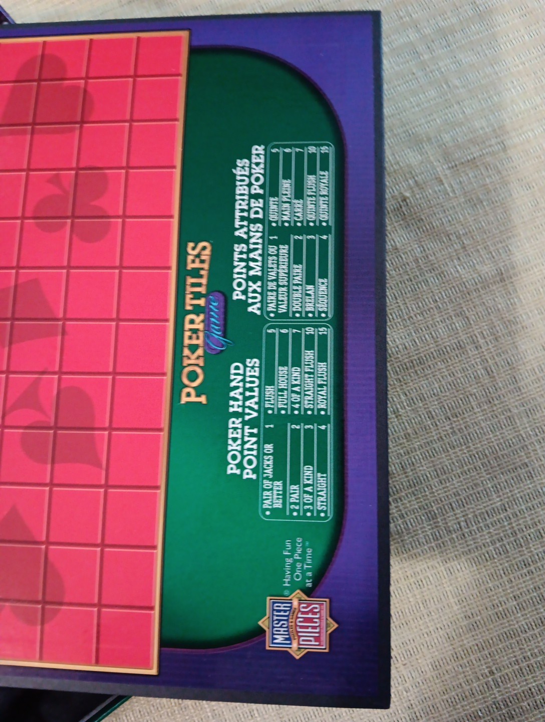Master Pieces, Poker Tiles Game, 12 Years+, 2-4 Players