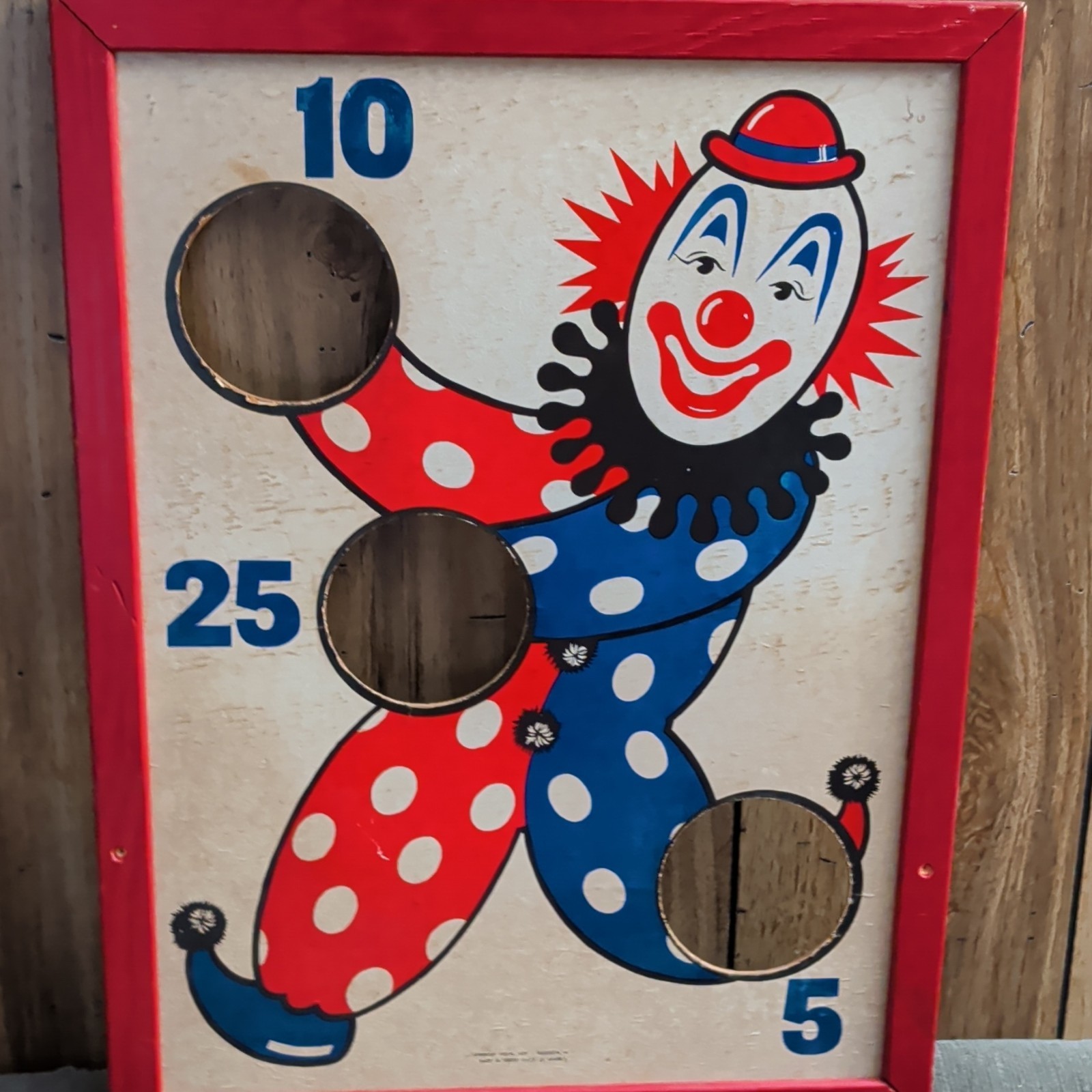 American Visual Aids Clown Bean Bag Toss Vintage Skill Game 1 Player Age 4-7