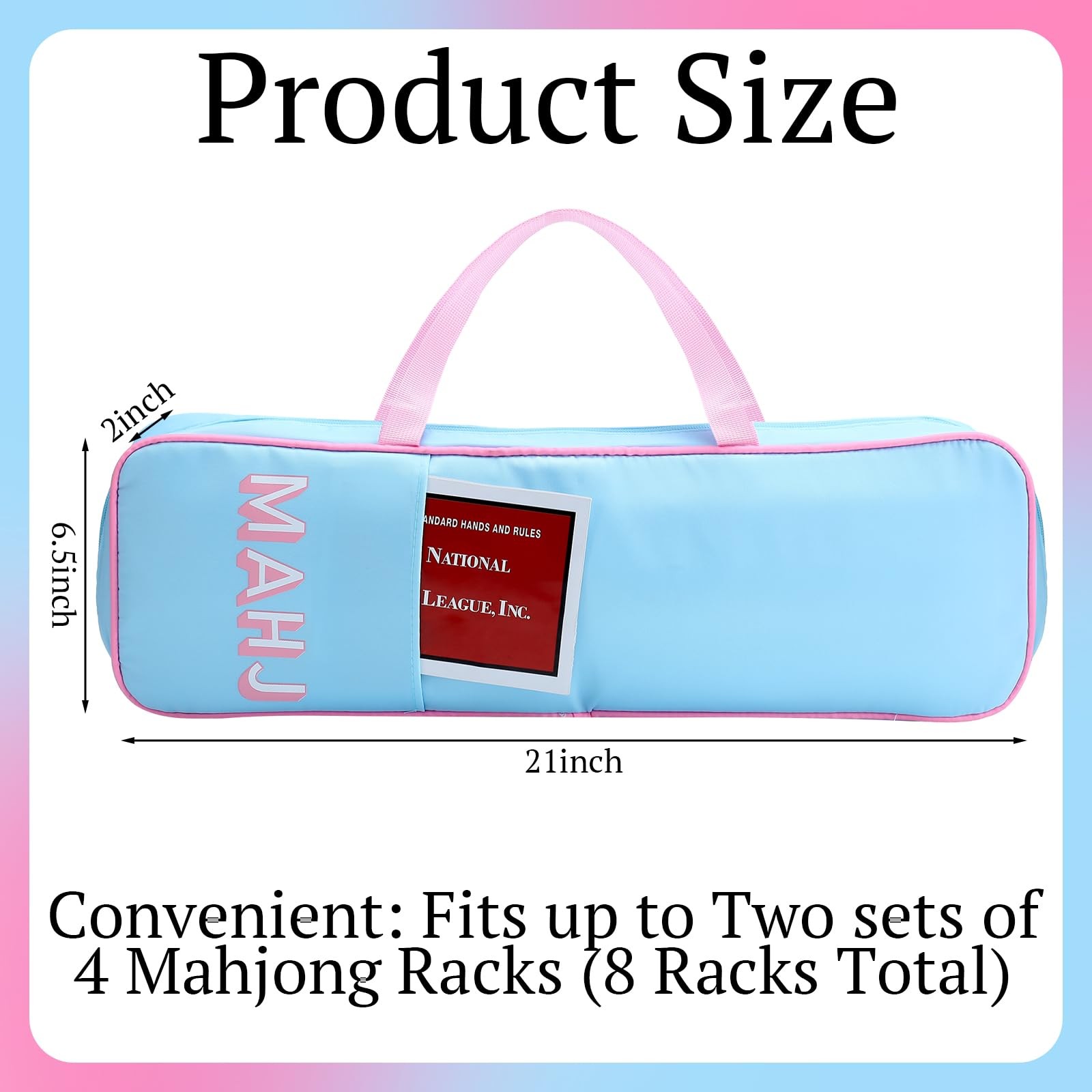Mahjong Rack Storage Bag 21 x 6.5 x 2 Inches Mahjong Gifts for Mah Jong Tile …