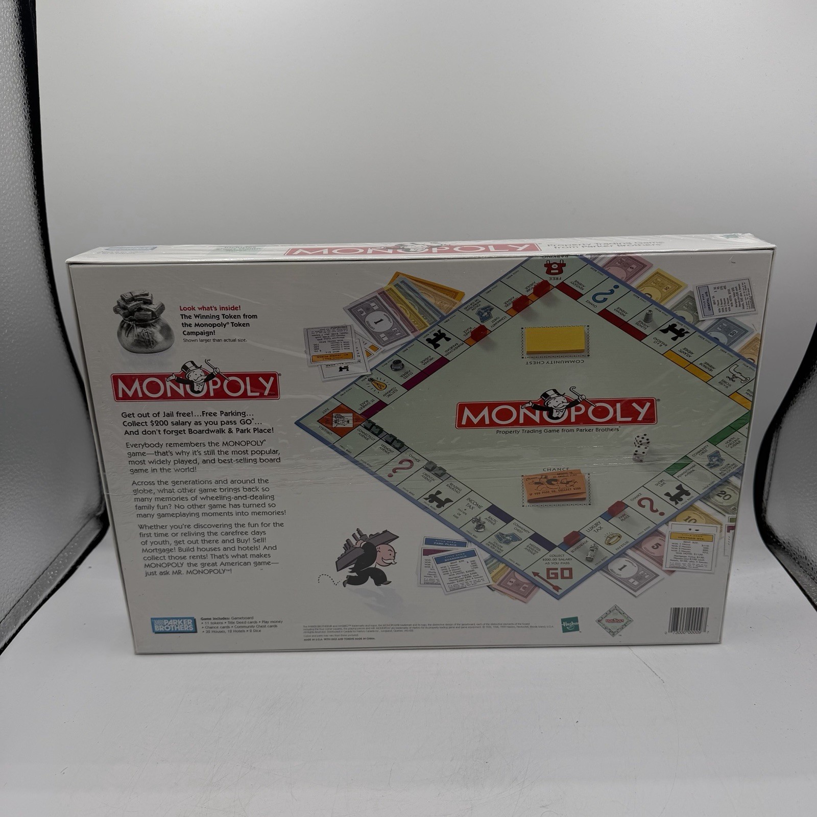Vintage Hasbro Parker Brothers New Sealed Monopoly Board Game Winning Token 1999