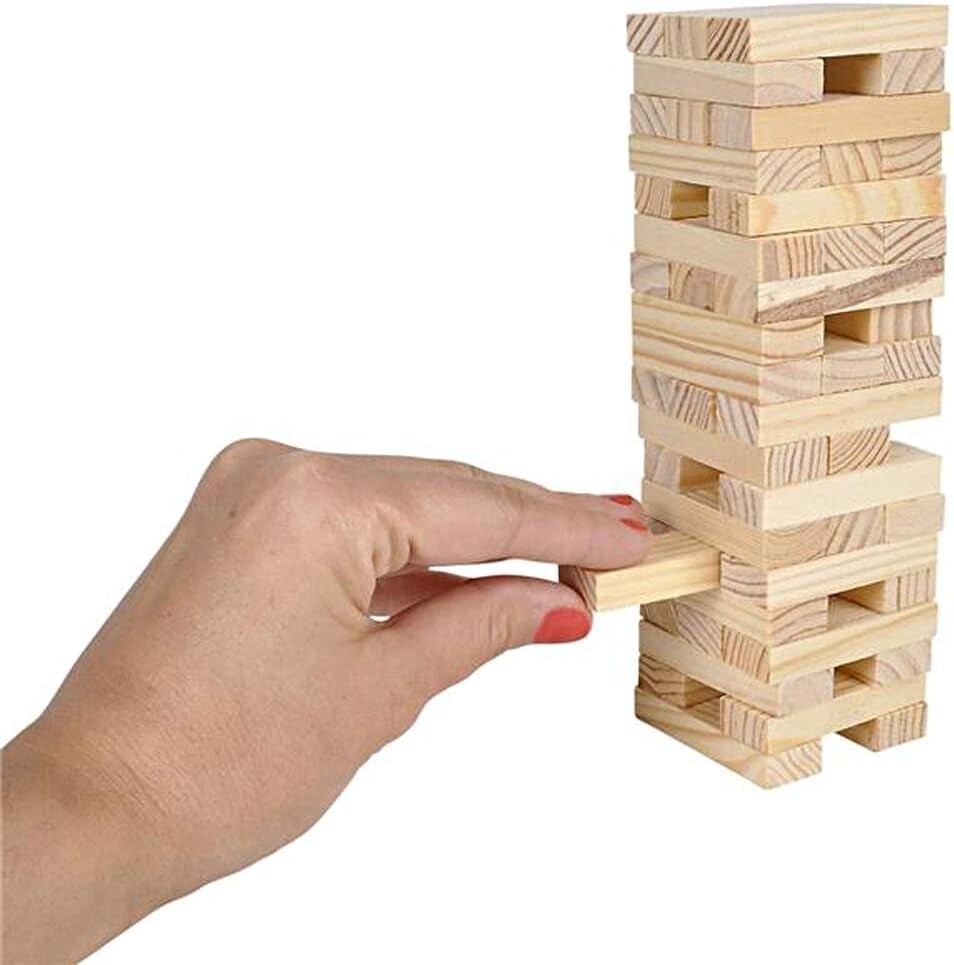 Mini Wooden Tower Classic Game Set 6 inches tall super fast shipping