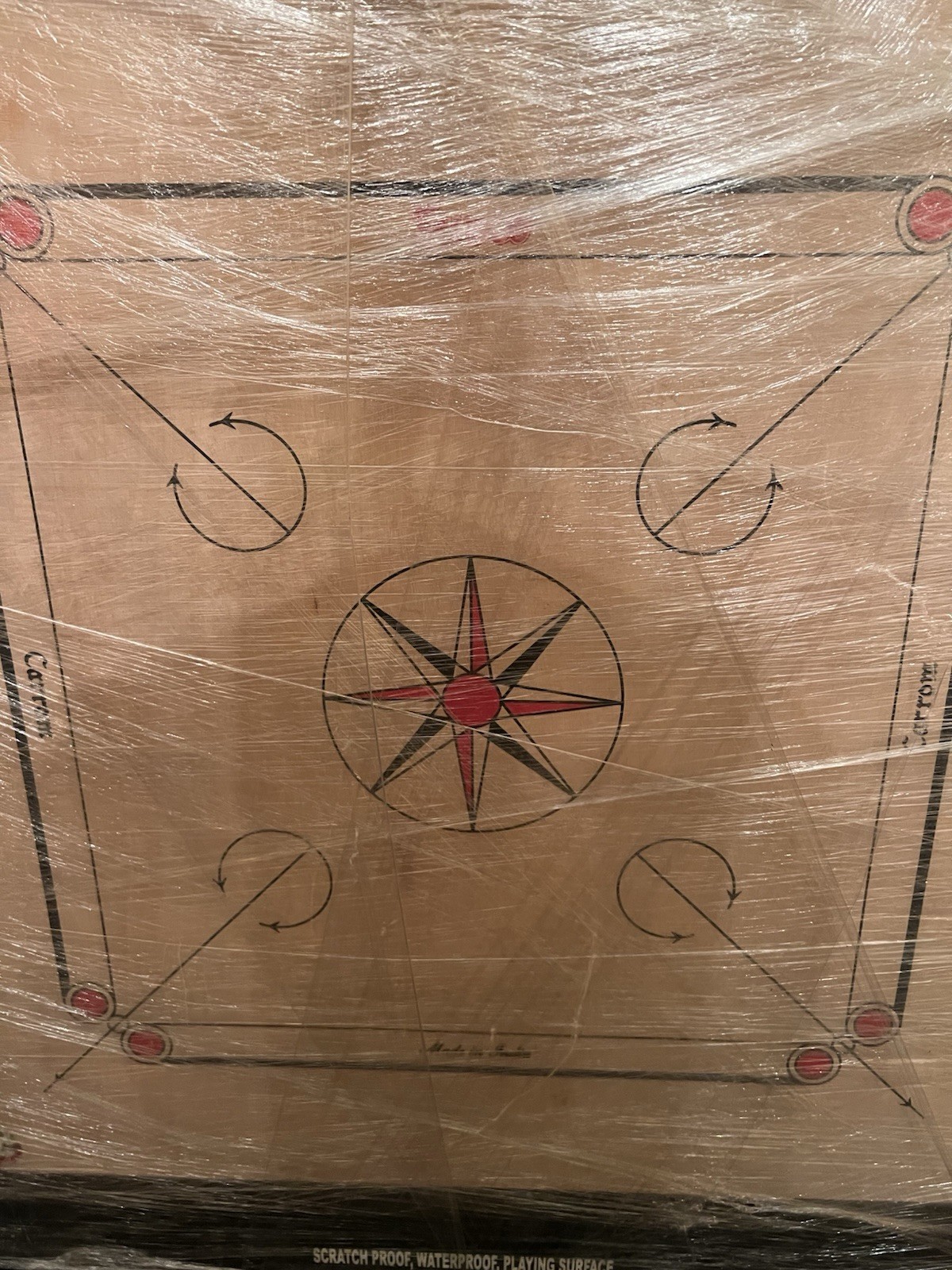Surco Carrom Board Solid Wood w Powder & Strikers Made In India Ship From USA
