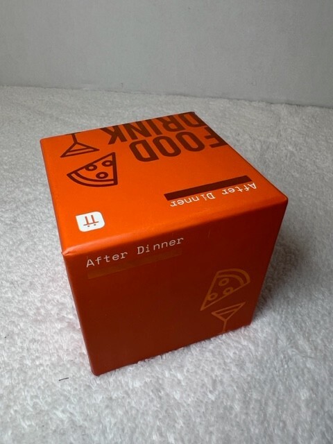 Talking Tables 120 Questions After Dinner Food & Drink Trivia Square Orange Box