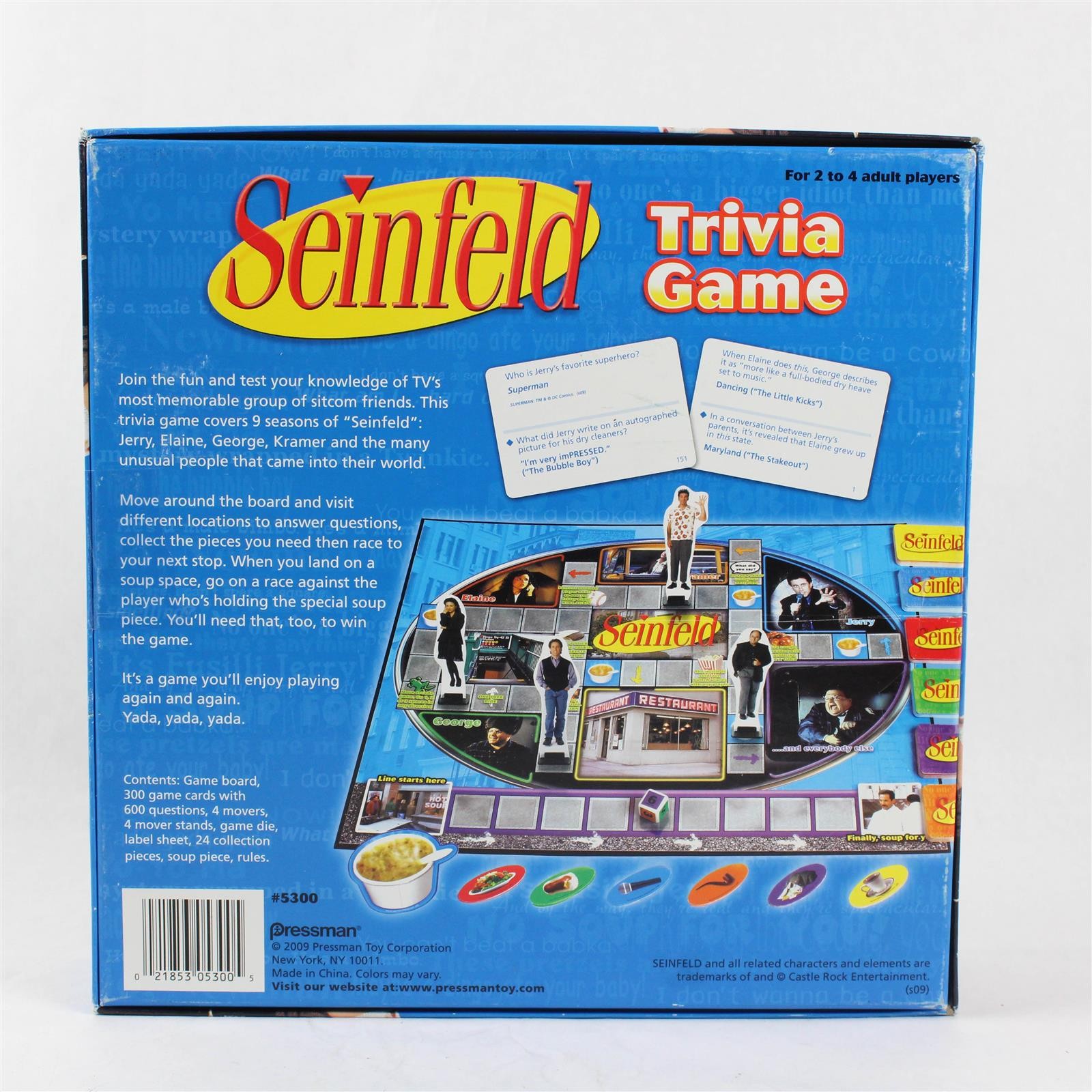 Seinfeld Trivia Board Game, Covers 9 Seasons of Seinfeld, 2009 #5300