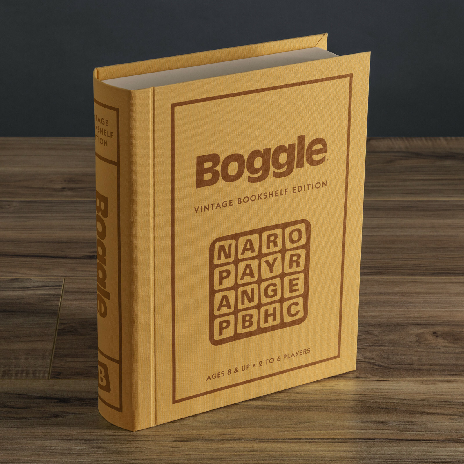 Boggle Vintage Bookshelf Edition Deluxe Linen Book Word Building Game New 1976