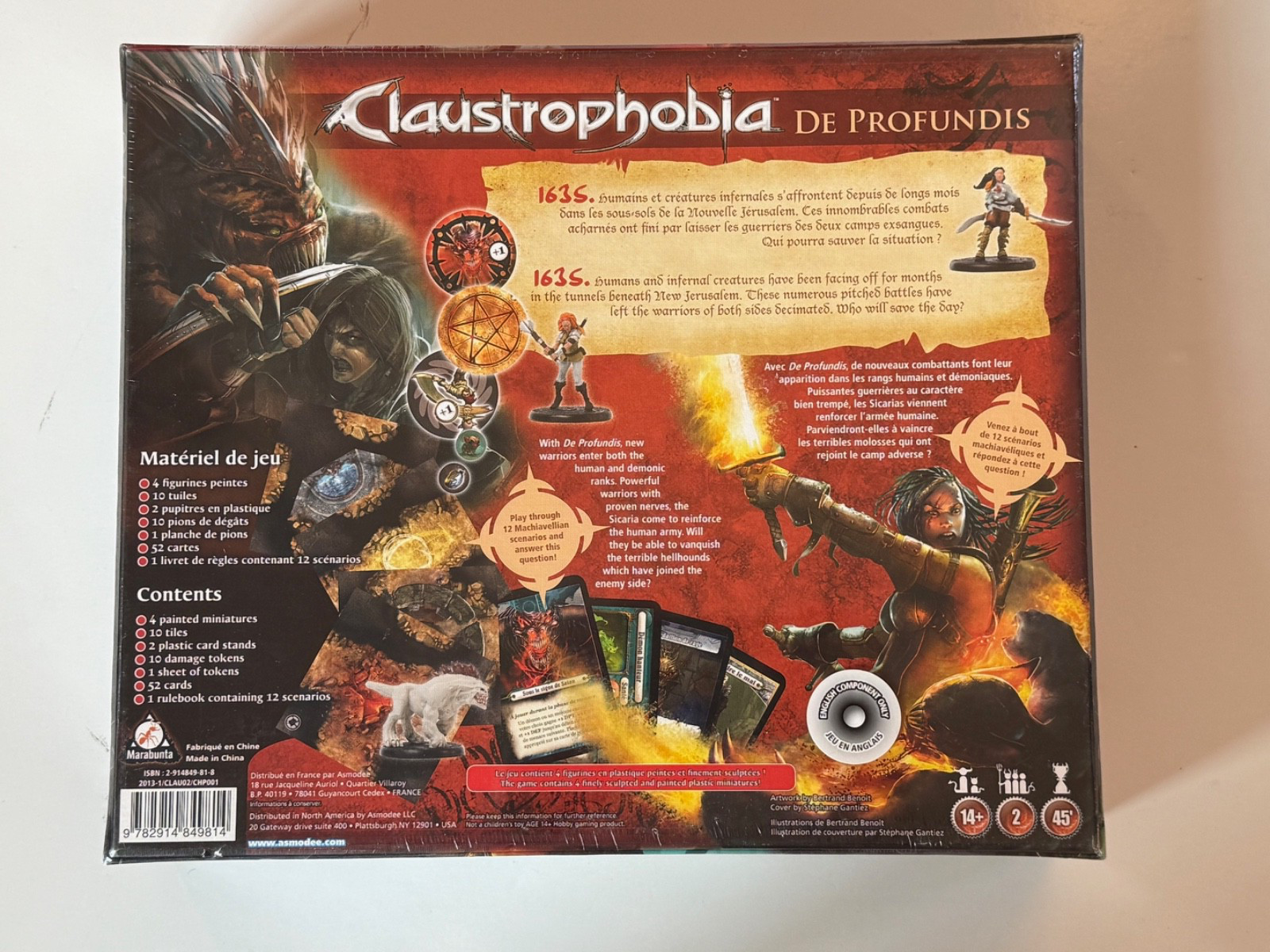 Claustrophobia De Profundis Board Game New Factory Sealed Asmodee Marabunta OOP