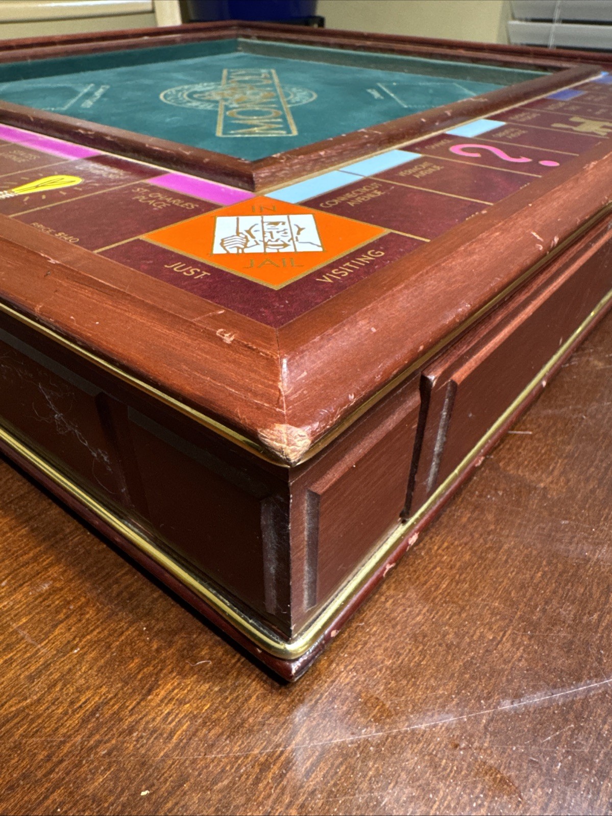 Monopoly Collector’s Edition Franklin Mint Wood Game Board w/ Standard Pieces