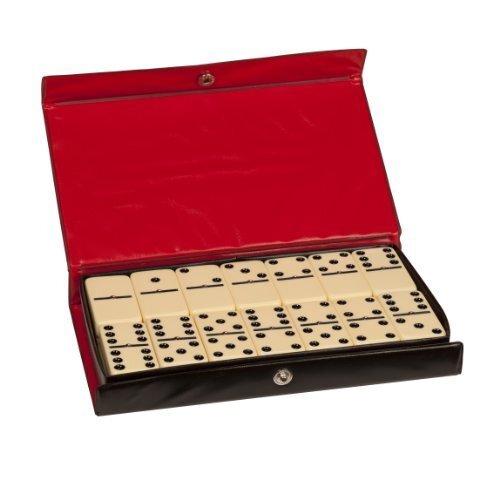 WE Games Double Nine Dominoes – Ivory Tiles, Thick Size