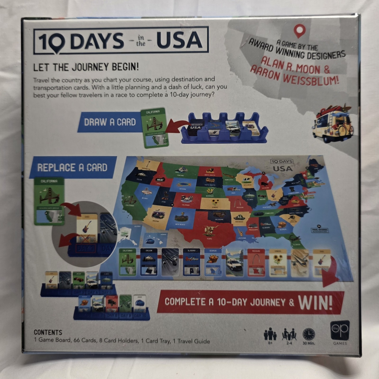10 DAYS IN THE USA – NEW UNOPENED Board Game 2024 Alan Moon 8+ 2-4 Players