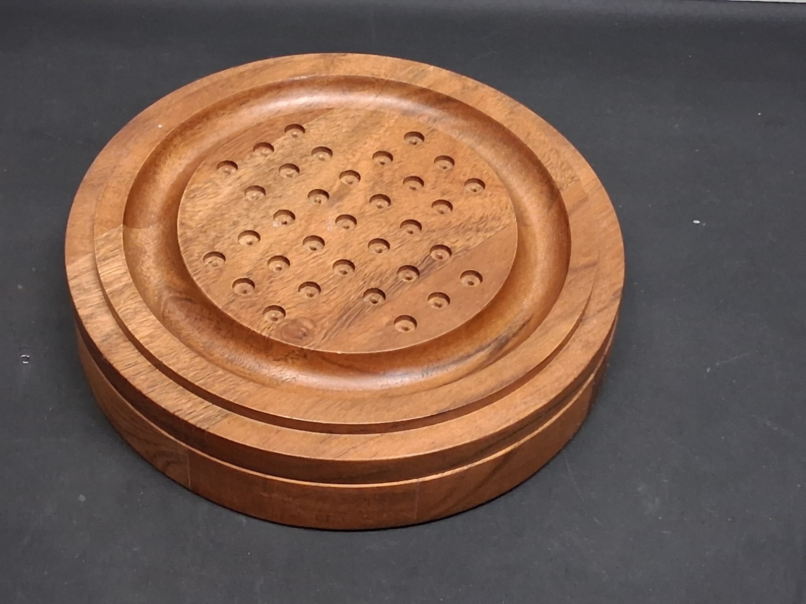 Wooden Handcrafted Solitaire Board Game Magnolia Wood Carving BOARD ONLY