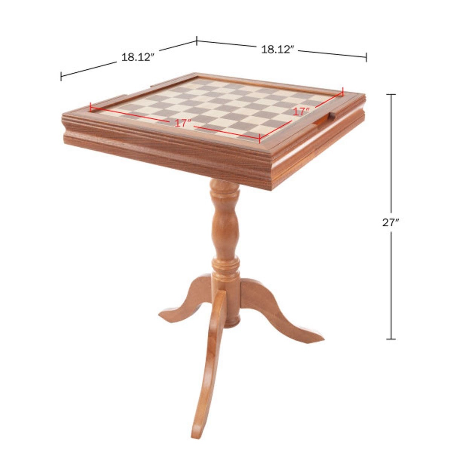 Game Table – Reversible Tabletop with Chess and Backgammon Gameboards – Game …