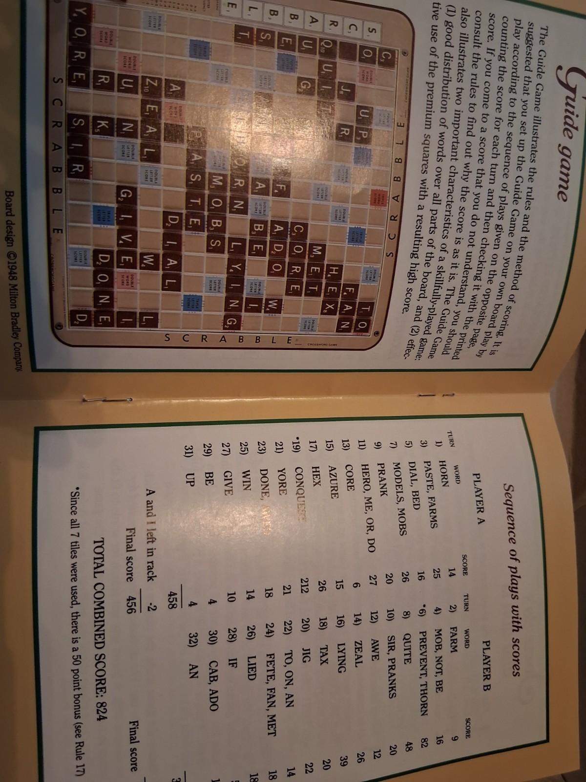 VTG 1989 Scrabble Deluxe Turntable Edition Milton Bradley 4034 All 100 Tiles