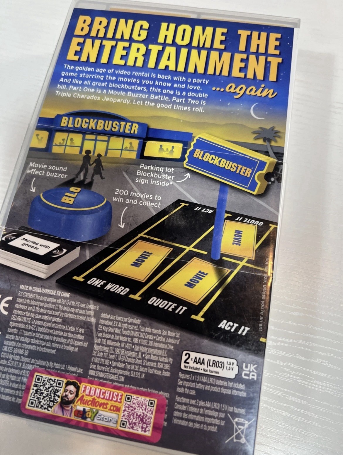 Blockbuster Video Party Board Game Card Decks Retro VHS Case Timer New open box