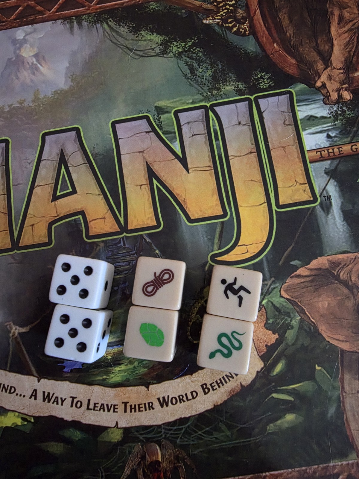 Jumanji Deluxe | All 4 Challenge Dice Die | Official Replacement Game Pieces