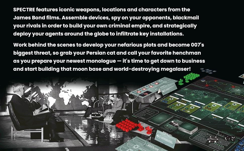 SPECTRE THE BOARD GAME SPY VS SPY ON JAMES BOND MOVIES MODIPHIUS ENTERTAINMENT