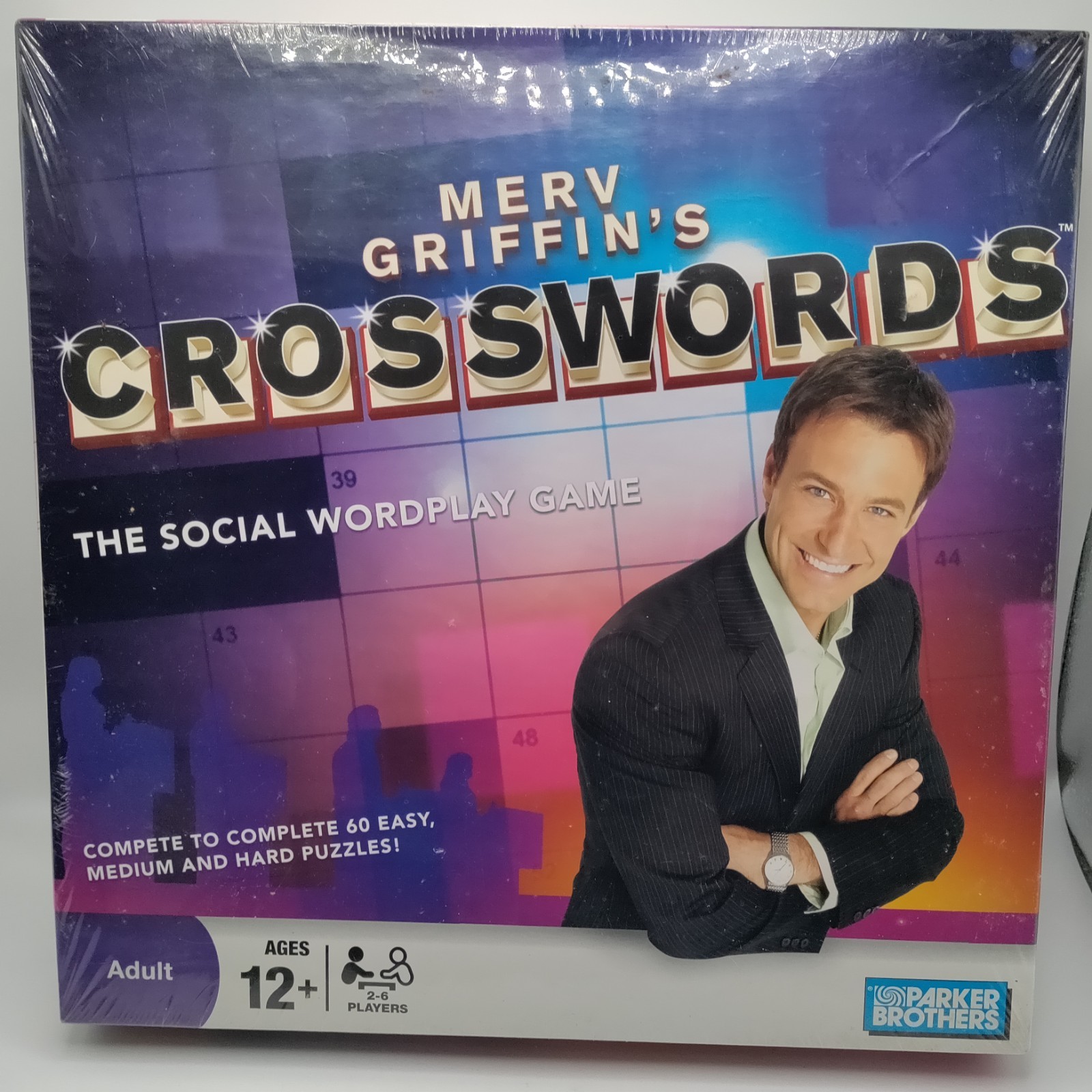 Merv Griffin’s Crosswords Social Wordplay Board Game 2008 Parker Brothers New