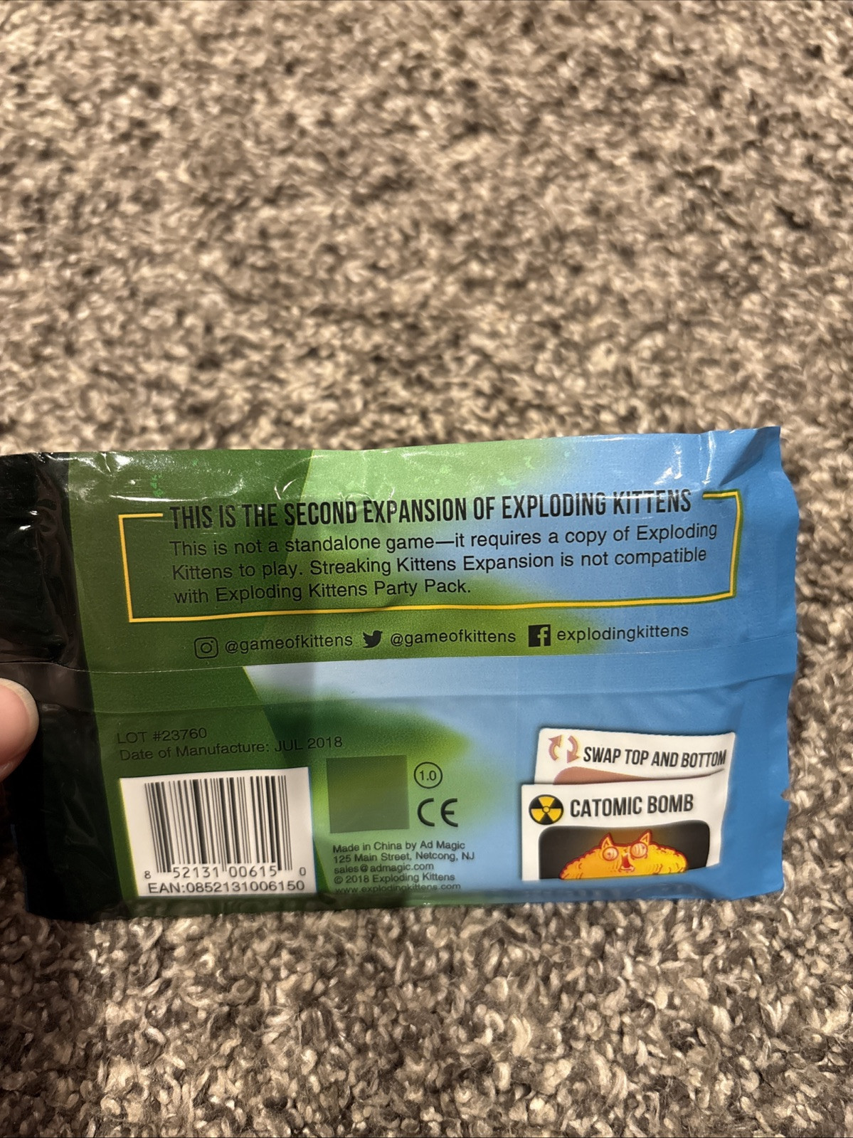 Exploding Kittens: Streaking Kittens 15 Card Expansion