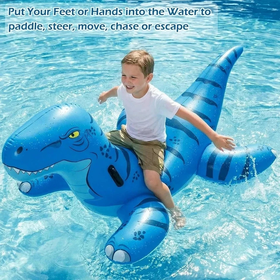 Pool Floats 2Pack Inflatable Dinosaur Ride On X Large Green Orange Jasonwell