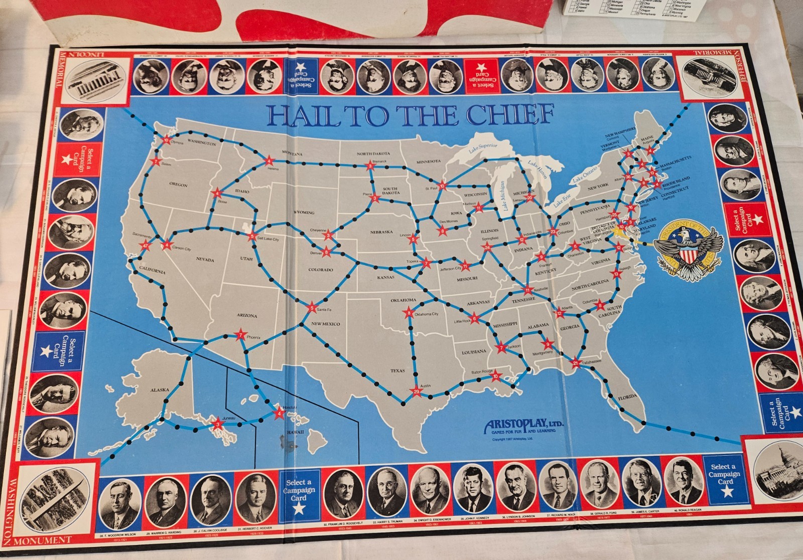 CIB 1987 Hail To The Chief Board Game by Aristoplay in NICE Condition