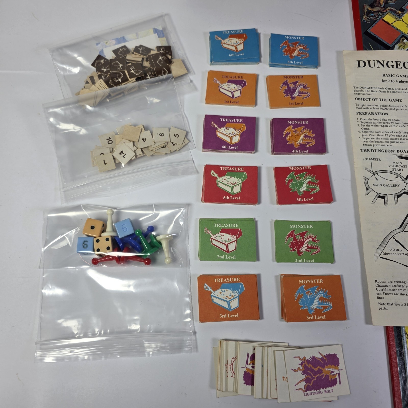 Vintage 1981 TSR Dungeon! Fantasy Board Game Near Complete – READ