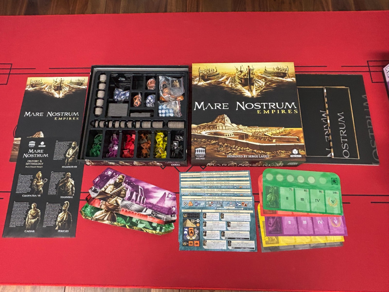 Mare Nostrum Empires Kickstarter Game, Atlas, Buildings, Promos, Resource Chips