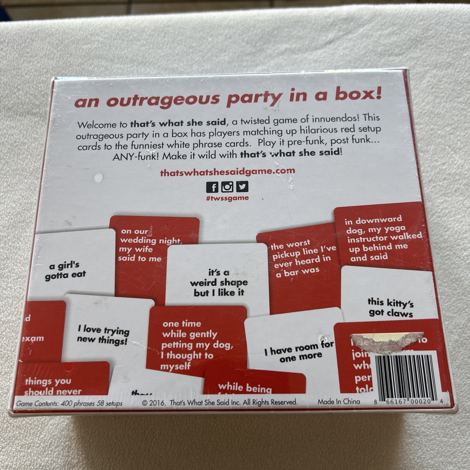 That’s What She Said Game – Adult Game