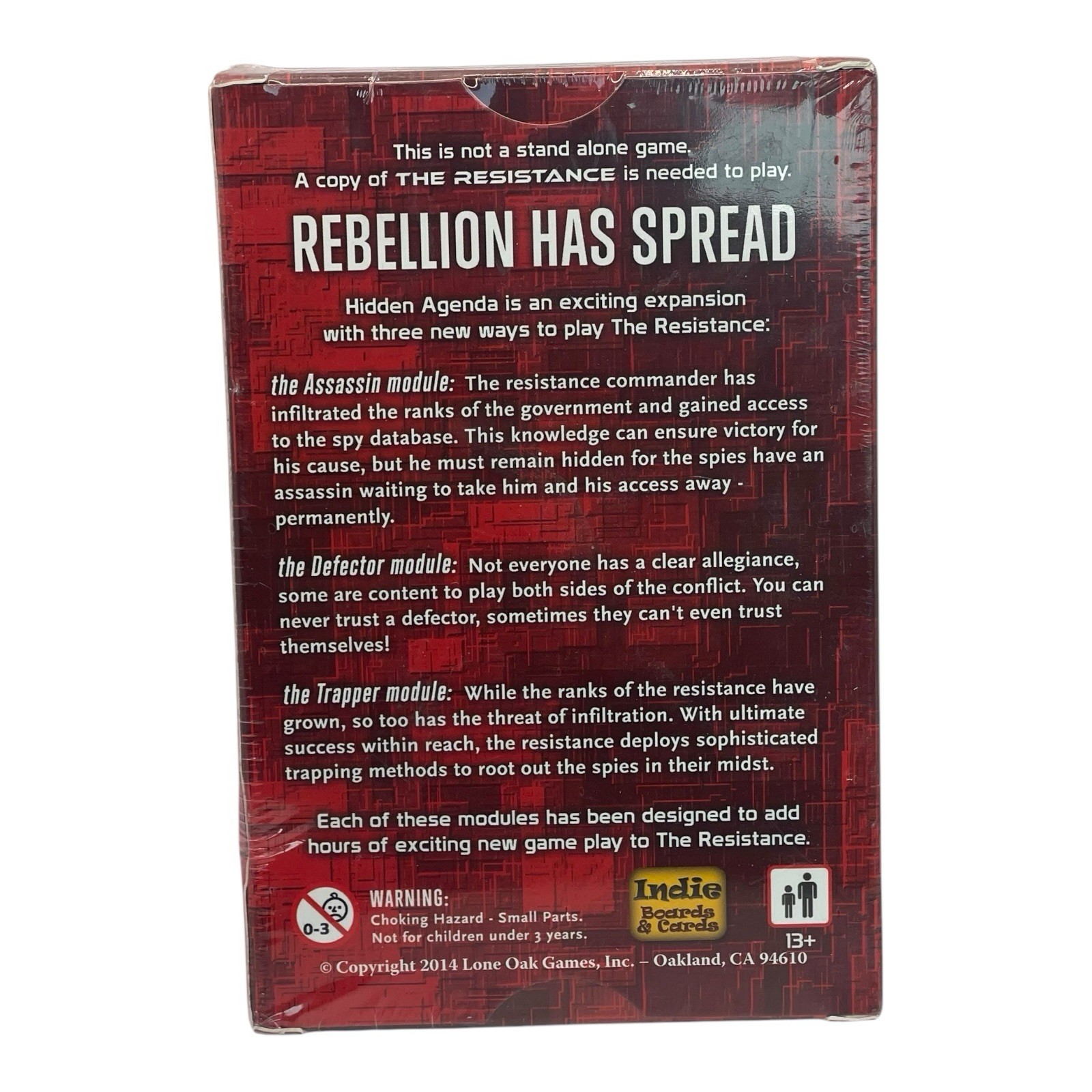 The Resistance: Hidden Agenda Card Game Expansion Indie Boards & Cards