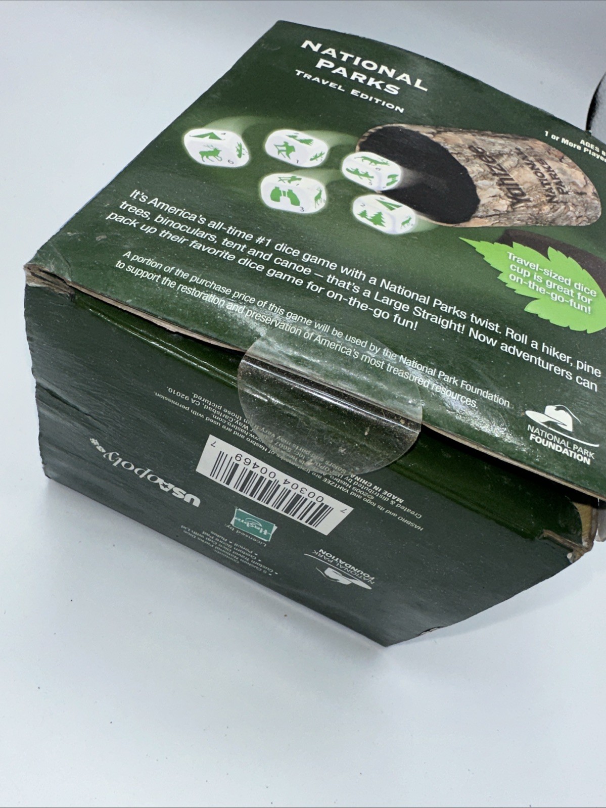 Hasbro Yahtzee National Parks Travel Edition Indoor/Outdoor New In Damaged Box