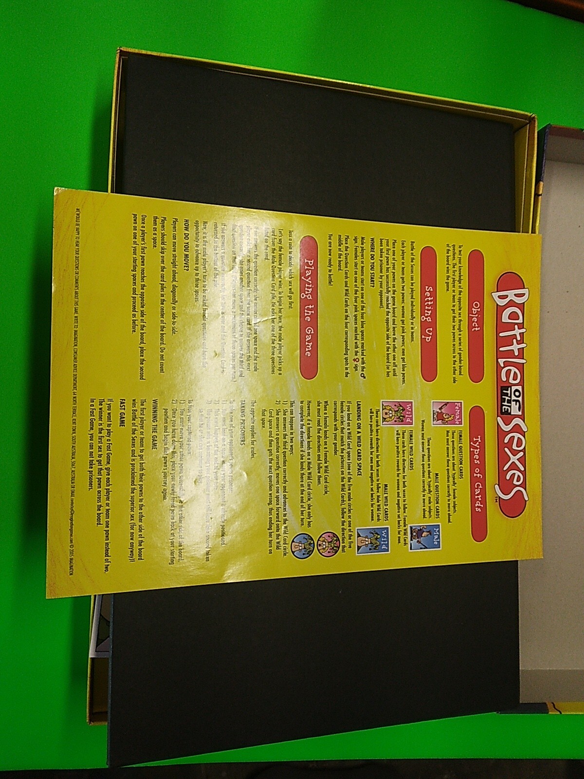 Battle of the Sexes 2nd Edition Board Game Complete Good Condition